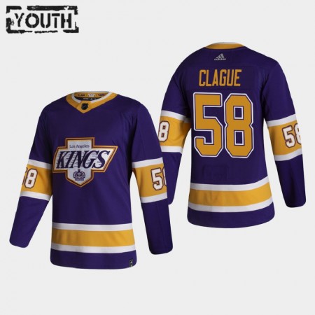Kinder Eishockey Los Angeles Kings Trikot Kale Clague 58 2020-21 Reverse Retro Authentic
